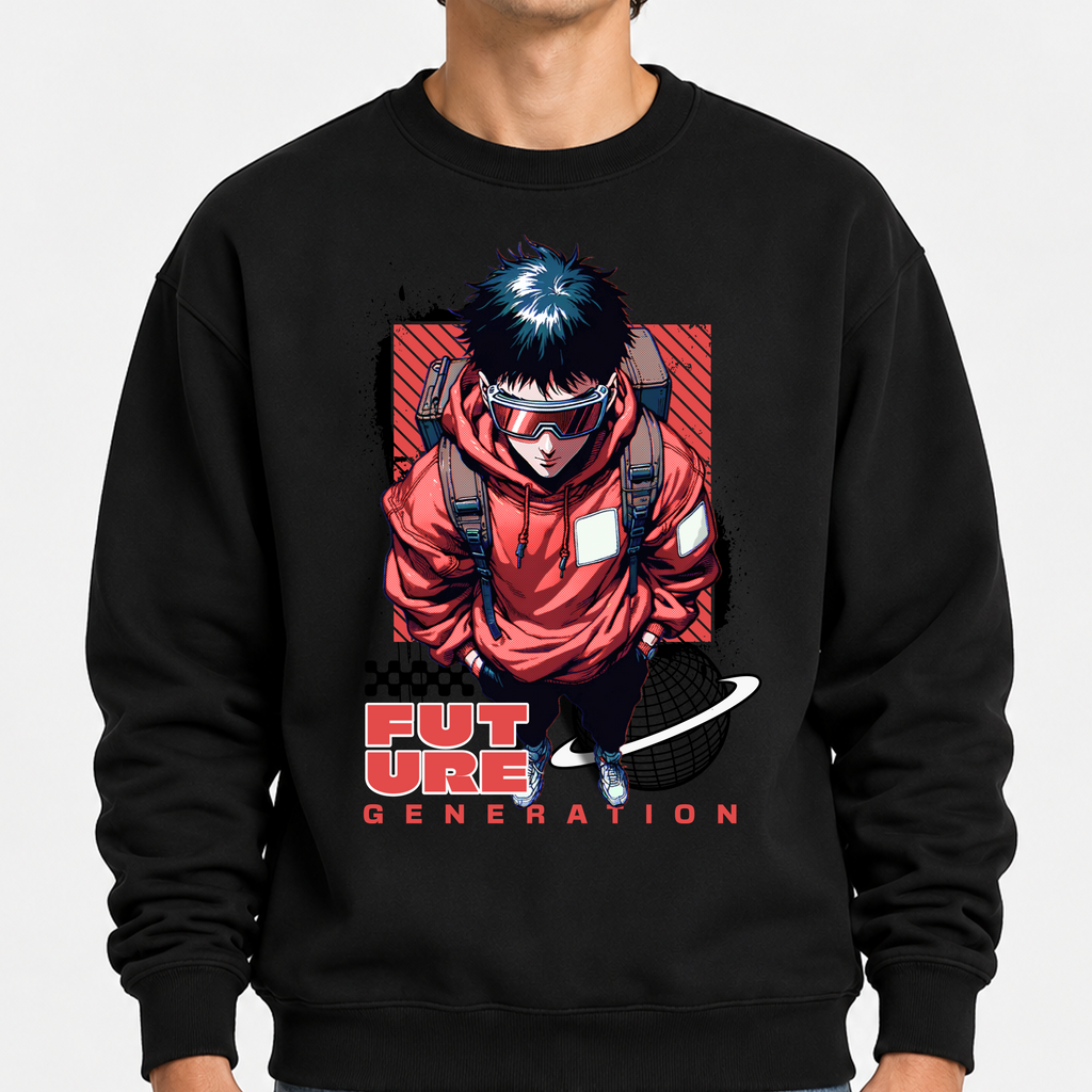 TOBU Unisex / Regular Şardonlu Sweatshirt / Future