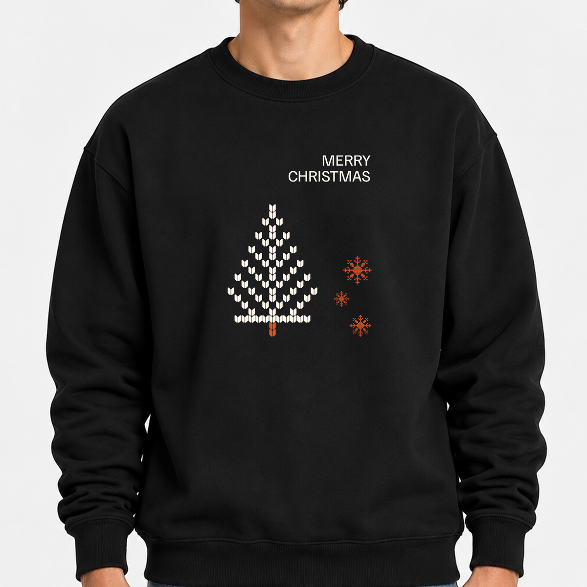 TOBU Unisex / Regular Şardonlu Sweatshirt / Merry Christmas