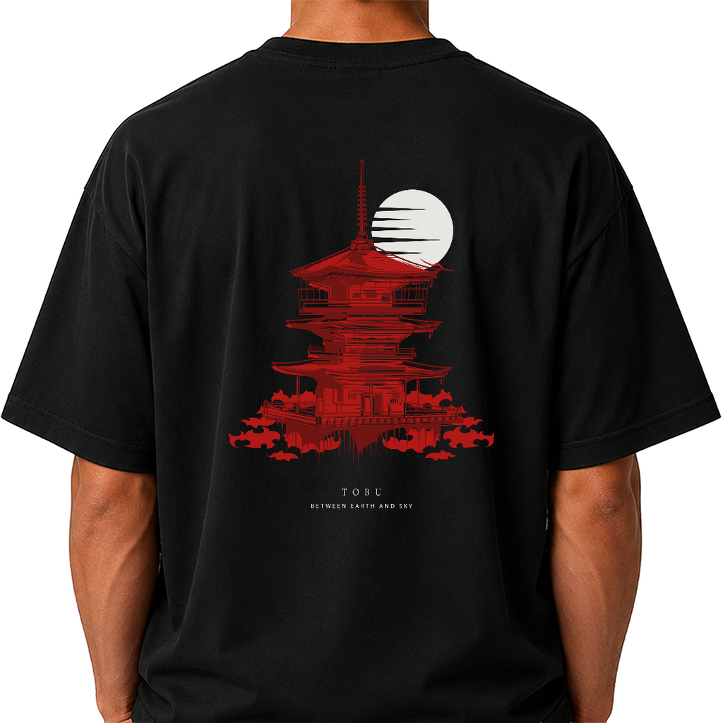 Oversize T-shirt / Instinct / japanese Temple