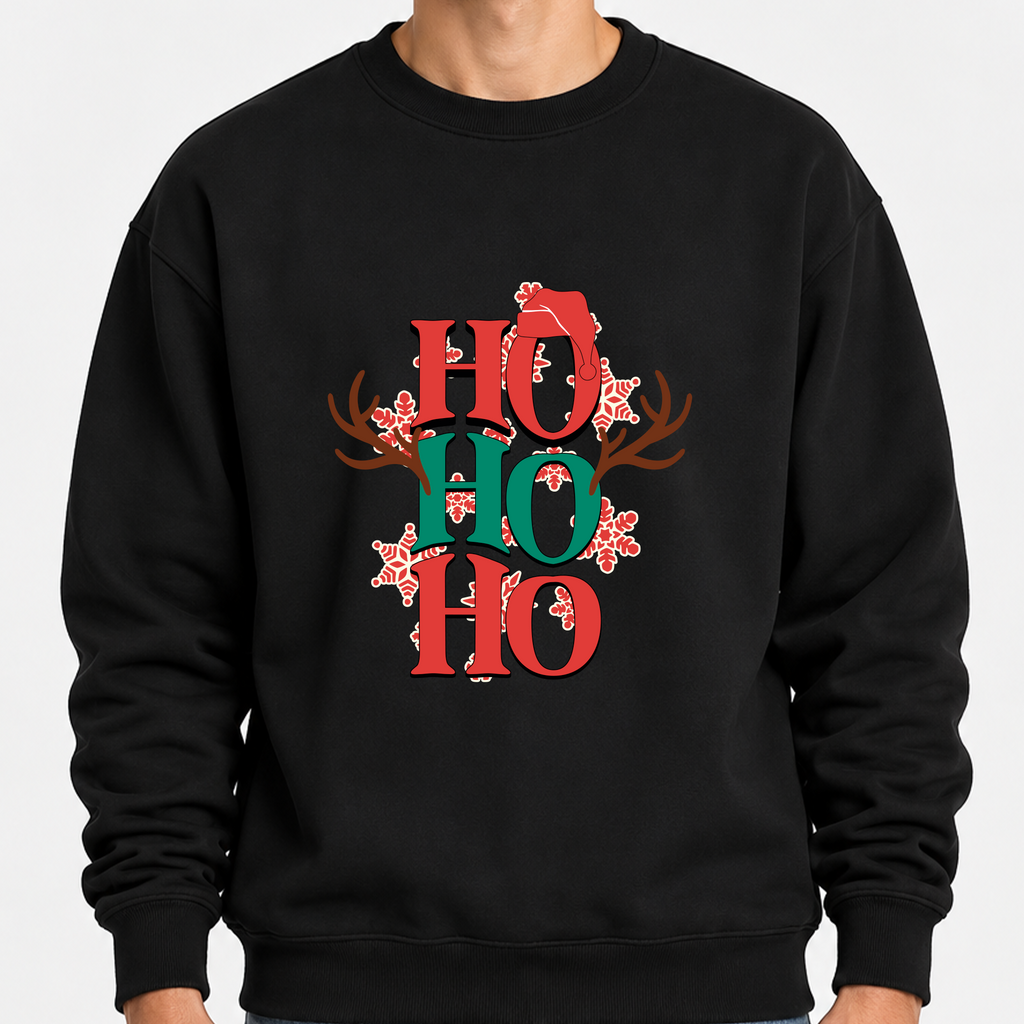 TOBU Unisex / Regular Şardonlu Sweatshirt / Ho Ho