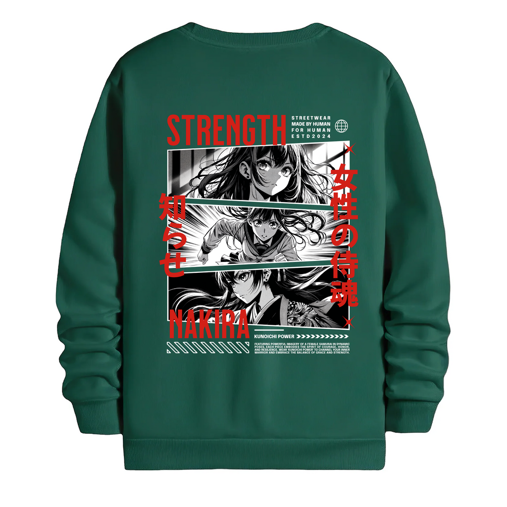 TOBU Unisex / Regular Şardonlu Sweatshirt / Strength
