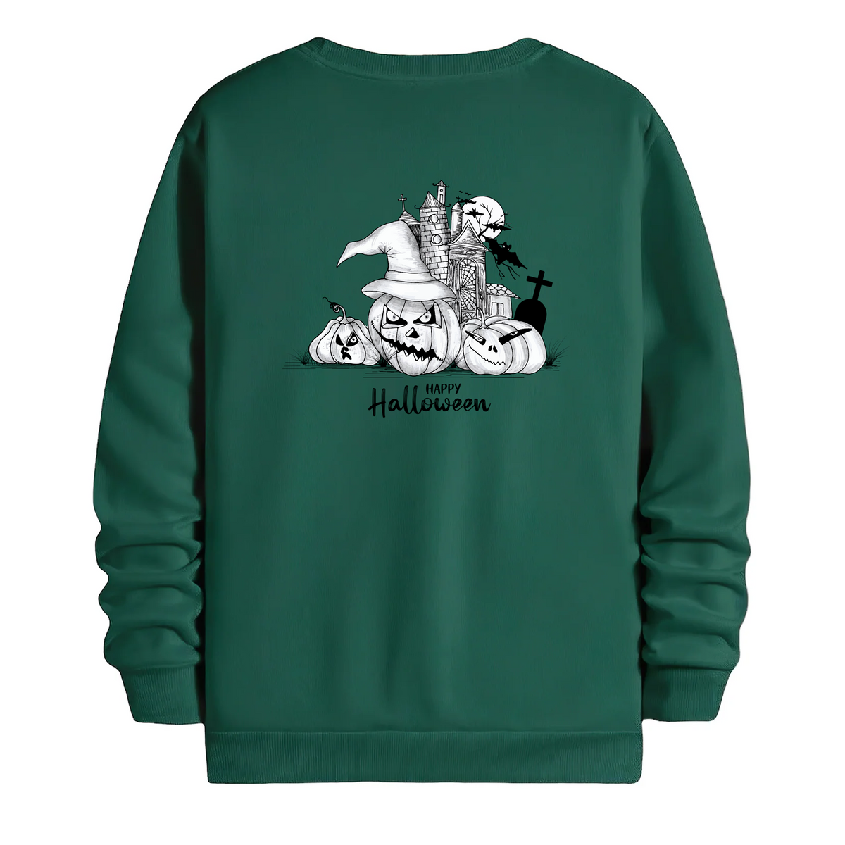 TOBU Unisex / Regular Şardonlu Sweatshirt / Happy Hallowen