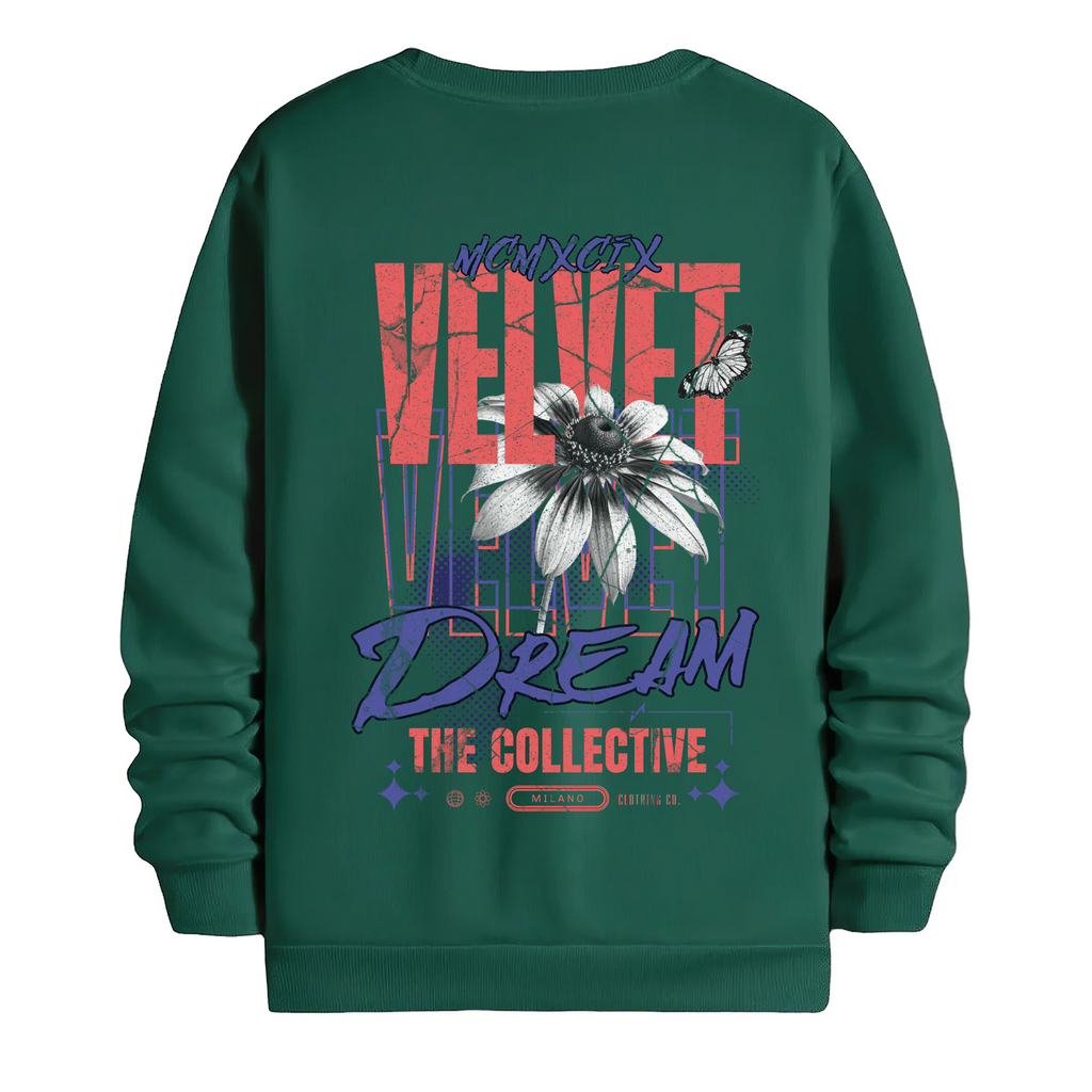 TOBU Unisex / Regular Şardonlu Sweatshirt / Velvet