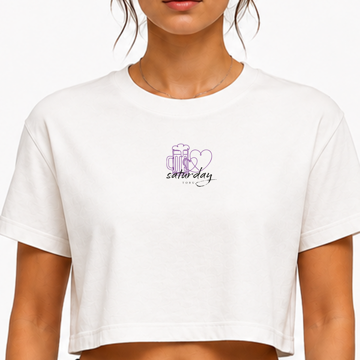 Kadın Crop T-shirt / Saturday