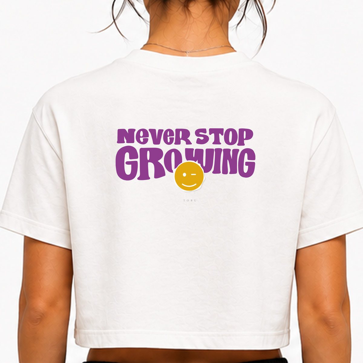 Kadın Crop T-shirt / Never Stop